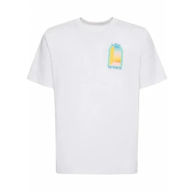 Casablanca l'arche colore blue print regular fit cotton t-shirt